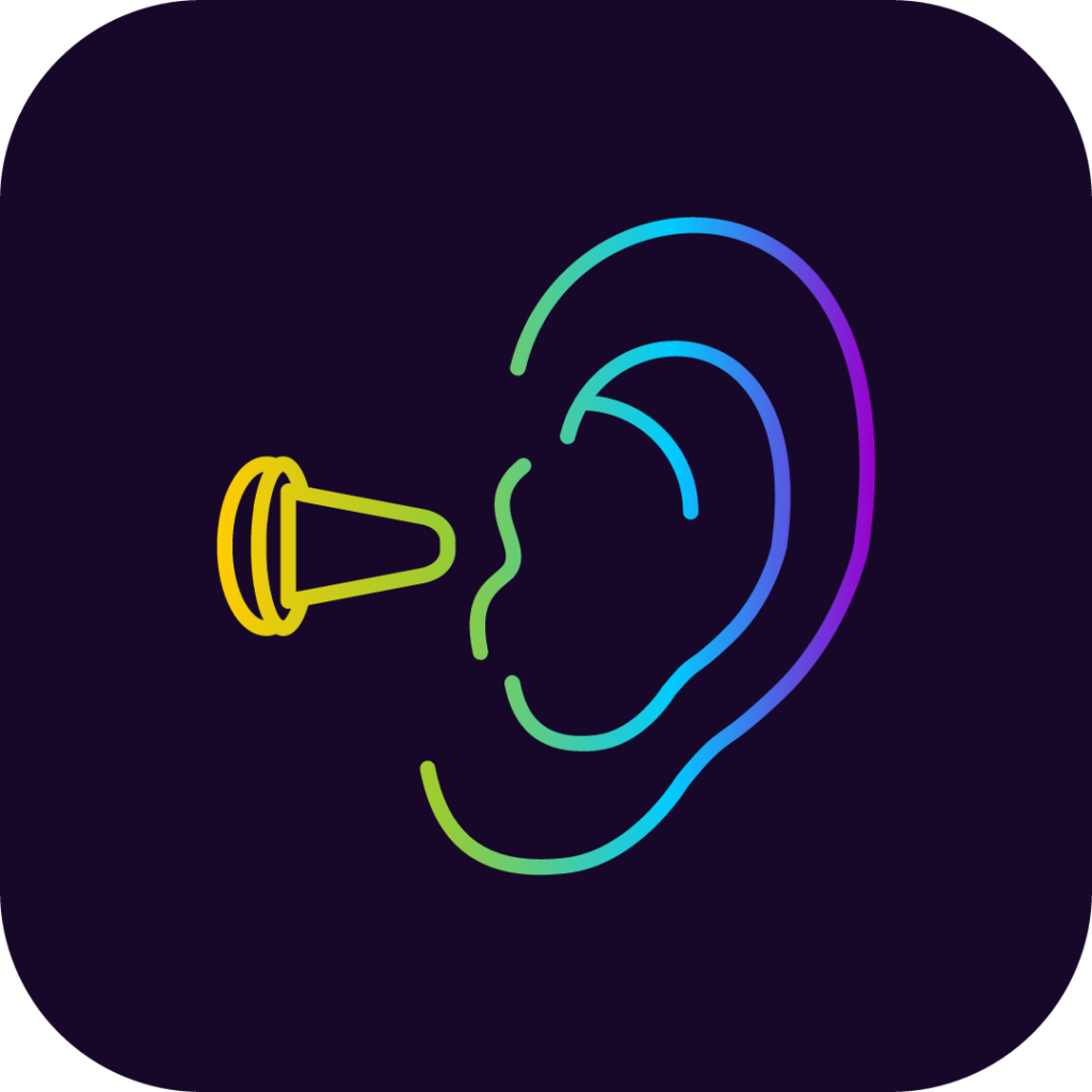 Tool 6 of the seven instruments to boost self-confidence: A plate with an ear and earplug